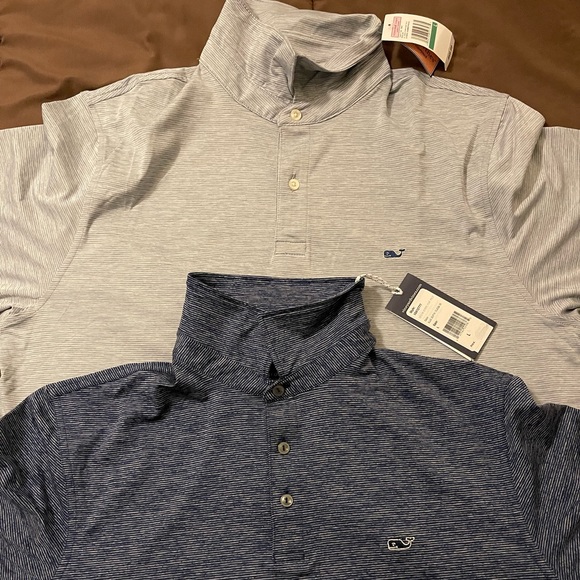 Two NWT Vineyard Vines performance polo shirts L - Picture 1 of 5